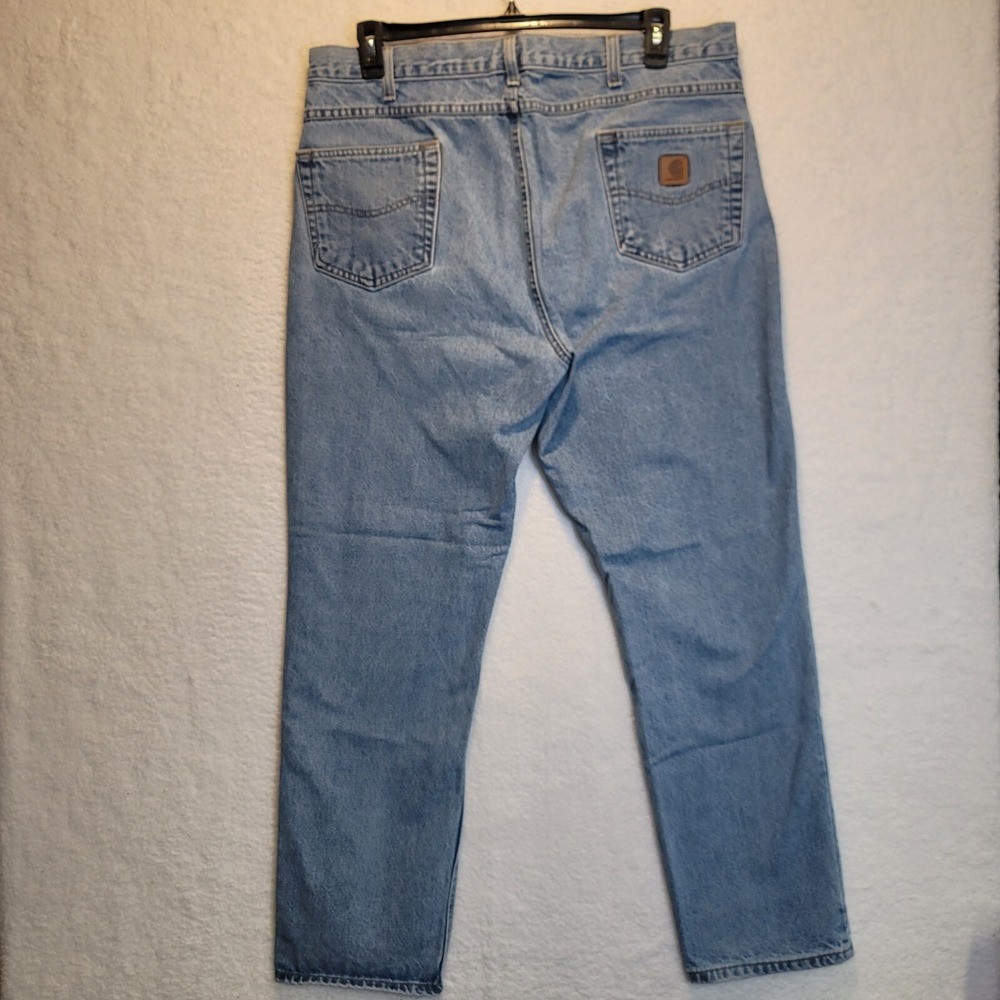Carhartt Blue Denim Work Jeans Traditional Fit B18 Men Size 40 x 32 - Picture 9 of 11